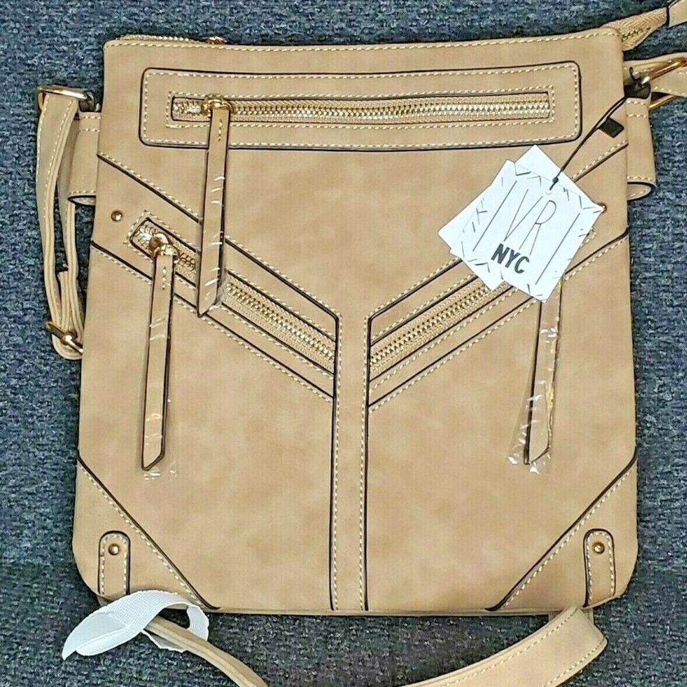 VR NYC Taupe Handbag NEW with original packaging